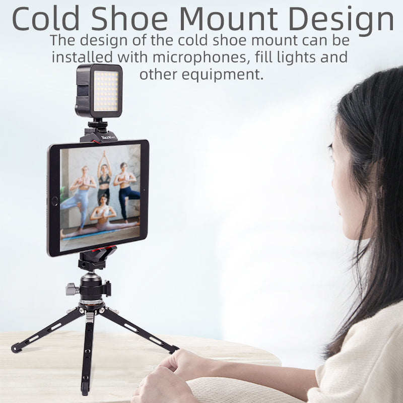 XILETU XJ-17 Tablet Mount Holder Adapter for iPad Pro Mini Air 1 2 3 4 Microsoft Surface Live Lecture Tablet Mount Tripod Adapter