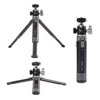 XILETU XTD30+MC22 Aluminum Mini Tripod 3KG 360° Cold Shoe Ball Head 1/4'' Screw Telescopic Desktop Stand For Phone Camera Vlog Shooting