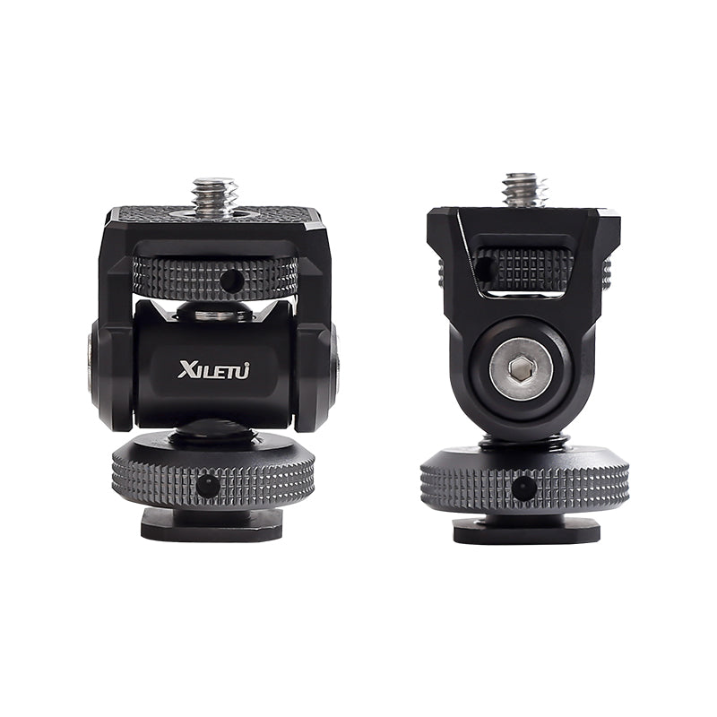XILETU XU-1 Universal All Metal Phone Holder Tripod Mount With Cold Shoe Mount Compatible w iPhone Cell Phone Camera Video Vlogging