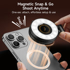 XILETU W-50 Three-tone MagSafe Magnetic Fill Light Dimmable CRI80+ Portable Phone Stand For Outdoor Live Vlog Shooting