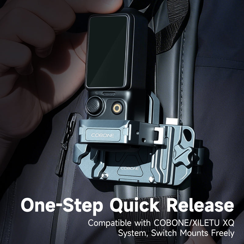 XILETU CPK-3 Aluminum XQ Quick-Release Cage for DJI Osmo Pocket 3, Cold Shoe & Action Adapter with Magnetic Filter Holder