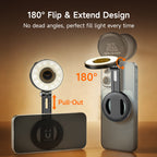 XILETU W-50 Three-tone MagSafe Magnetic Fill Light Dimmable CRI80+ Portable Phone Stand For Outdoor Live Vlog Shooting