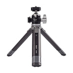 XILETU XTD30+MC22 Aluminum Mini Tripod 3KG 360° Cold Shoe Ball Head 1/4'' Screw Telescopic Desktop Stand For Phone Camera Vlog Shooting