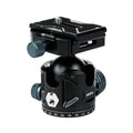 XILETU G-36 Metal Low‑Profile Ball Head, ARRI Locating Hole & Side 1/4" Port, Dual‑Device for DSLR Mirrorless Vlog Live Streaming