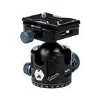 XILETU G-36 Metal Low‑Profile Ball Head, ARRI Locating Hole & Side 1/4" Port, Dual‑Device for DSLR Mirrorless Vlog Live Streaming