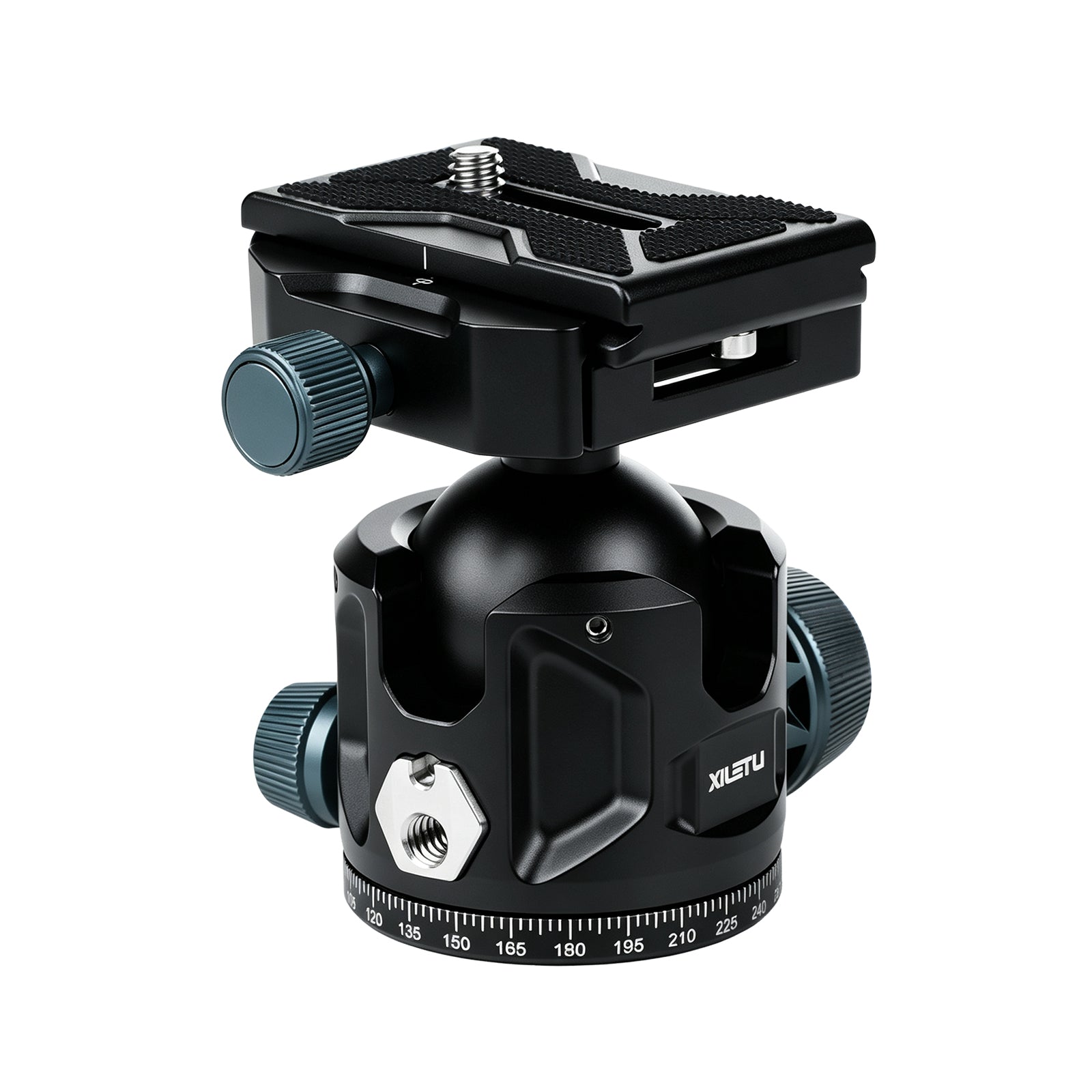 XILETU G-36 Metal Low‑Profile Ball Head, ARRI Locating Hole & Side 1/4" Port, Dual‑Device for DSLR Mirrorless Vlog Live Streaming