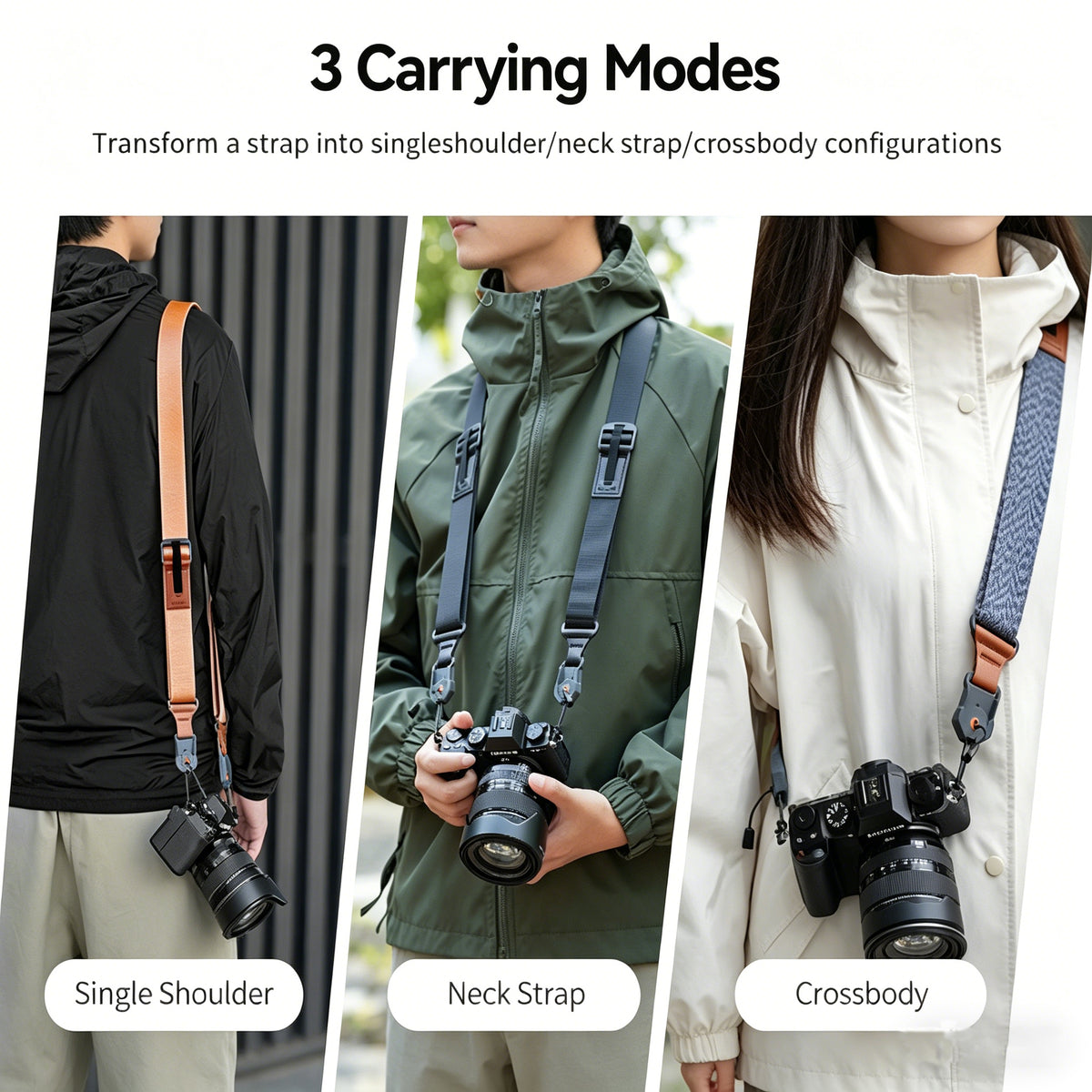 XILETU KQ-1 Lightweight Magnetic Camera Shoulder Strap with Quick Release - Adjustable Neck Strap for Canon Sony DSLR Cameras
