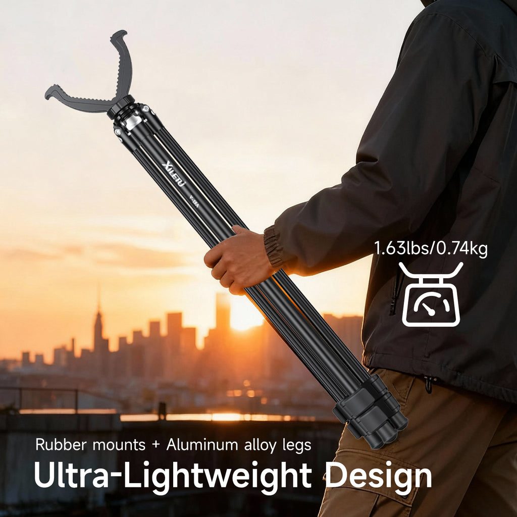 XILETU V-18A 360° Rotating Hunting Tripod for Crossbow Rifle, Detachable V-Yoke Lightweight Alu Shooting Stand (Outdoor Sports)