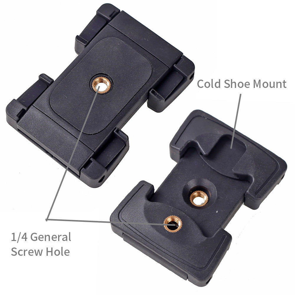 XILETU XJ-12 Mobile Tripod Mount Clipperwith Cold Shoe Mount for Boya Rode VideoMicro Microphone 1/4'' Tripod Clamp for iPhone X