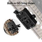 XILETU XPA-3 Picatinny Rail to Arca‑Swiss Tripod Mount Adapter, CNC Aluminum 3/8 Thread QD Sling Hole for Tripod Monopod Ball Head
