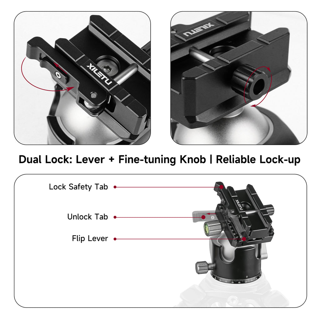 XILETU XPA-3 Picatinny Rail to Arca‑Swiss Tripod Mount Adapter, CNC Aluminum 3/8 Thread QD Sling Hole for Tripod Monopod Ball Head