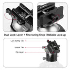 XILETU XPA-3 Picatinny Rail to Arca‑Swiss Tripod Mount Adapter, CNC Aluminum 3/8 Thread QD Sling Hole for Tripod Monopod Ball Head
