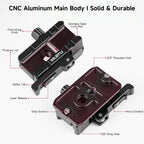 XILETU XPA-3 Picatinny Rail to Arca‑Swiss Tripod Mount Adapter, CNC Aluminum 3/8 Thread QD Sling Hole for Tripod Monopod Ball Head