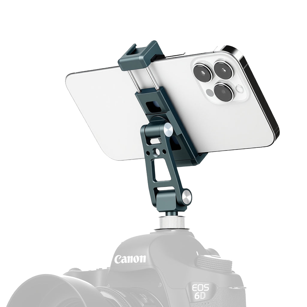 XILETU Aluminum Cold Shoe Phone Mount for DJI RS Stabilizer, 360° Adjustable HV Bracket for Camera Monitor Live Streaming