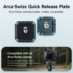 XILETU XQD‑1 Aluminum Alloy Camera Backpack Quick Release Clip, Arca‑Swiss Compatible