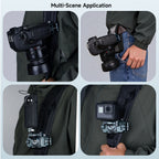 XILETU XQD‑1 Aluminum Alloy Camera Backpack Quick Release Clip, Arca‑Swiss Compatible