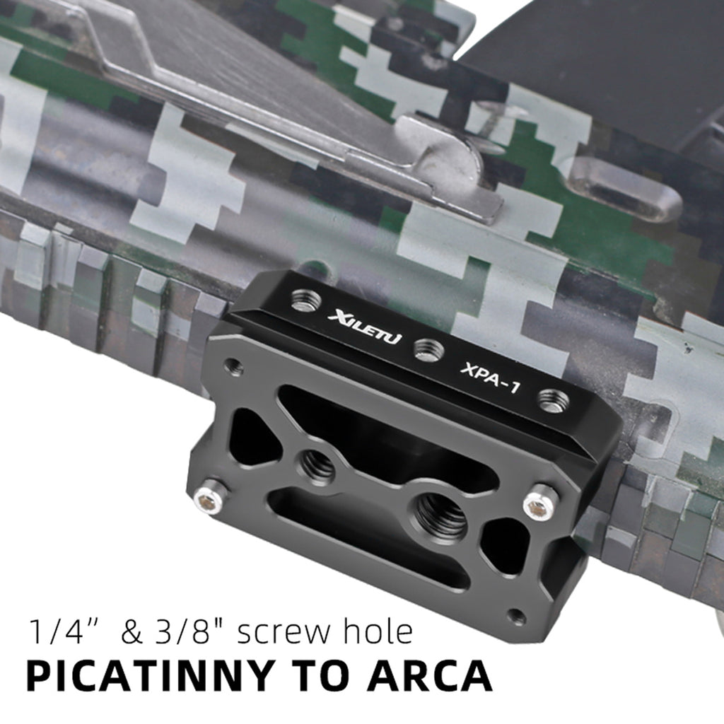 XILETU XPA-1 Picatinny Arca Swiss Plate Picatinny Convert to ARCA Quick Release Plate Rail Hunting Tripod Dovetail Mount Adapter