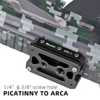 XILETU XPA-1 Picatinny Arca Swiss Plate Picatinny Convert to ARCA Quick Release Plate Rail Hunting Tripod Dovetail Mount Adapter