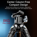 XILETU XLS223C+XG25 Lightweight Stable Carbon Fiber Tripod w 360° Rotation Detachable Ball Head Mini Tabletop Stand For Digital Cameras DSLRS