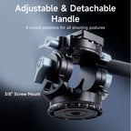 XILETU LD-1R 360° Panoramic Hydraulic Video Head Detachable Handle Arca Swiss Plate Max Load 8kg for DSLR Camera Tripod