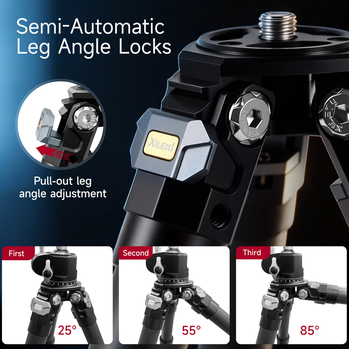 XILETU XLS223C+XG25 Lightweight Stable Carbon Fiber Tripod w 360° Rotation Detachable Ball Head Mini Tabletop Stand For Digital Cameras DSLRS