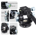 XILETU LD-1R 360° Panoramic Hydraulic Video Head Detachable Handle Arca Swiss Plate Max Load 8kg for DSLR Camera Tripod
