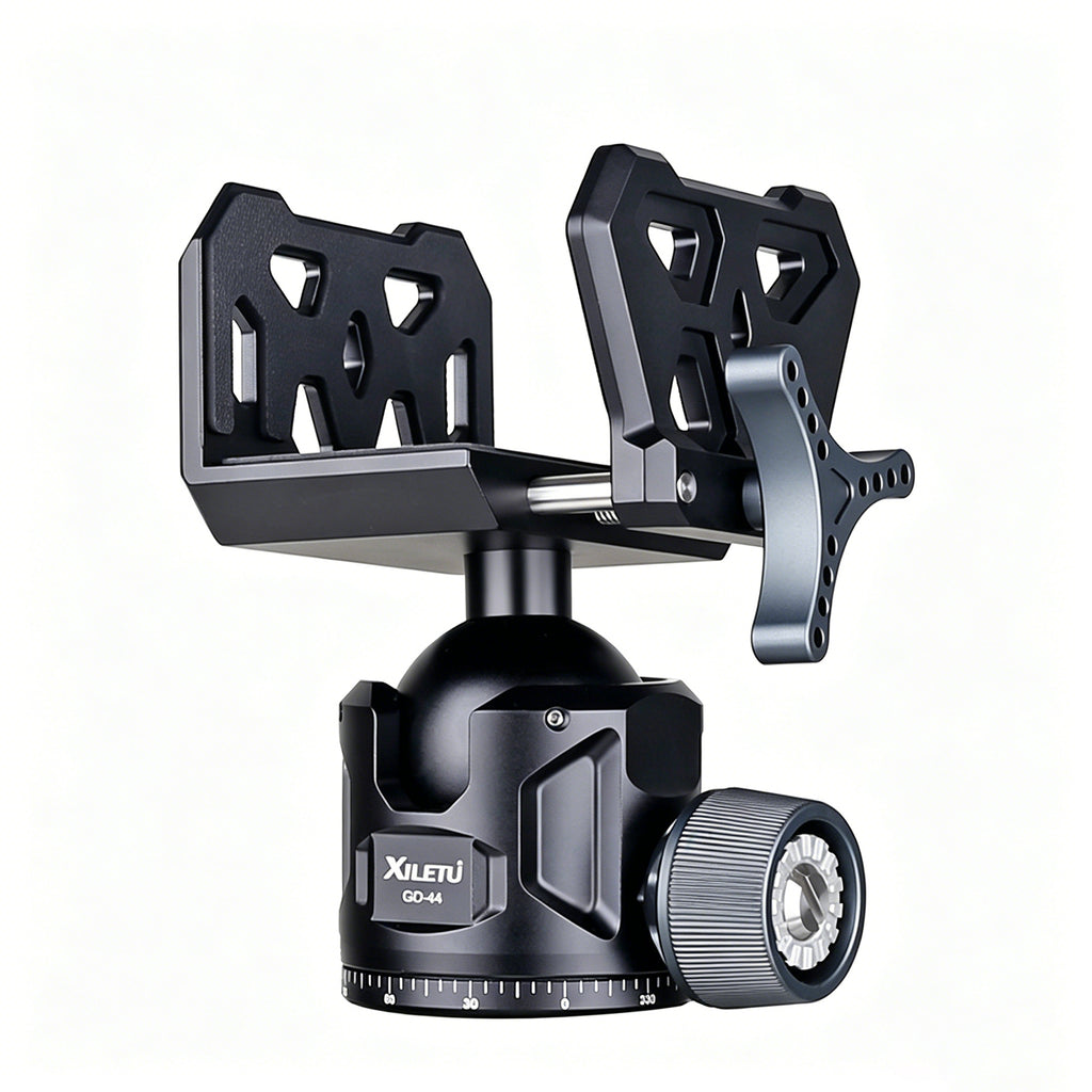 XILETU GD‑44 360° Ball Head Tripod Saddle Mount, 55lbs/25kg Precision Field Support for Outdoor Shooting & Hunting