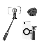 XILETU P-15C Magnetic Magsafe Selfie Stick Tripod Bluetooth Remote Pocket Stand For iPhone Android Vlog Travel
