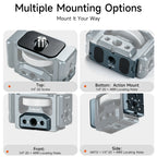 XILETU MI-2 Multifunctional Expansion Mount for DJI Pocket 4 3 Insta360 Luna Ultra 1/4" ARRI NATO Vlog Photography Accessory