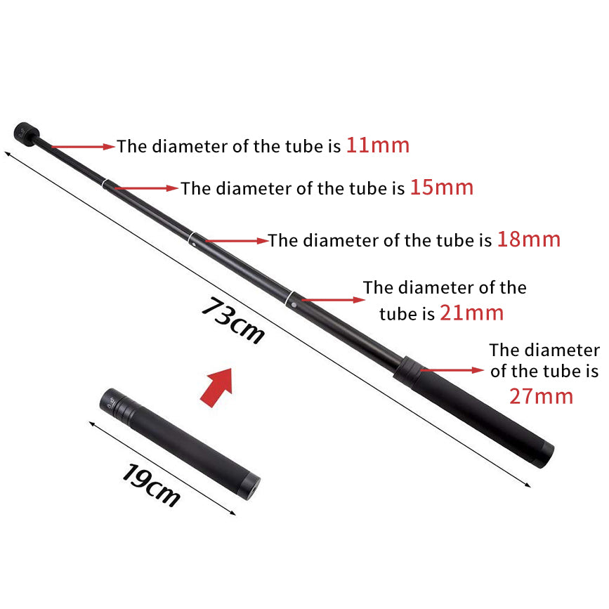 XILETU GP-73A 73cm Extendable Extension Rod 1/4" Screw Aluminum Selfie Stick Tripod for GoPro Insta360 DJI Zhiyun Feiyu Gimbal Camera
