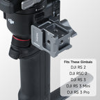 XILETU XDS-14 NATO Clamp Mount for DJI RS Series Stabilizer Multi‑Side Cold Shoe 1/4 Screw Hole ARRI Locating for Vlog Video Shooting