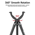 XILETU V-18A 360° Rotating Hunting Tripod for Crossbow Rifle, Detachable V-Yoke Lightweight Alu Shooting Stand (Outdoor Sports)