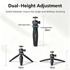 XILETU XS20+XJA Mini Tabletop Tripod Desktop Phone Holder Stand with Clip and Ball Head for iPhone Cell Phone Smartphone DSLR Camera