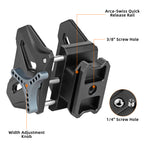 XILETU QRD-3 Aluminum Rifle Clamp Adapter Saddle Rest for Tripod Mount with ARCA SWISS, Tactical Hunting Shooting Clamp