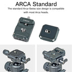 XILETU XQ-1S Quick Release Plate Clamp with Arca Swiss Quick Release Plate Quick Mounting Bracket for DSLR Camera Tripod Adapter