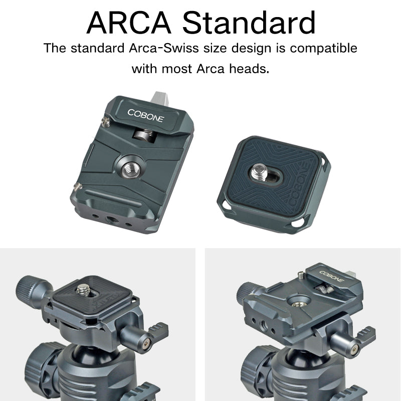 XILETU XQ-1S Quick Release Plate Clamp with Arca Swiss Quick Release Plate Quick Mounting Bracket for DSLR Camera Tripod Adapter