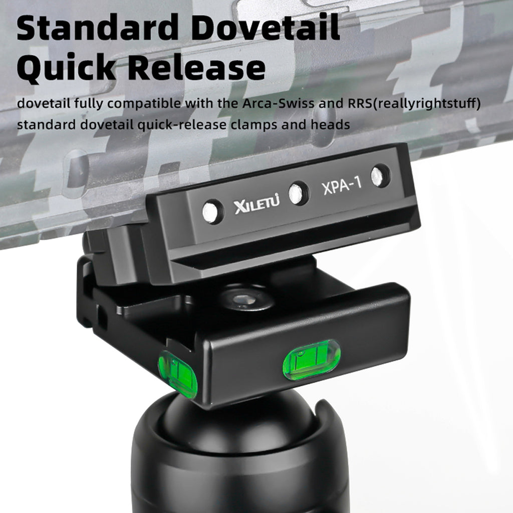 XILETU XPA-1 Picatinny Arca Swiss Plate Picatinny Convert to ARCA Quick Release Plate Rail Hunting Tripod Dovetail Mount Adapter