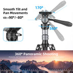 XILETU LS-1 Panoramic Tripod Head Hydraulic Fluid Video Damping Head For Tripod Monopod Camera Holder Stand Mobile SLR DSLR