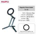 XILETU XJ‑26 MagSafe Magnetic Phone Stand, Foldable Aluminum Alloy Portable Phone Mount