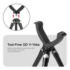 XILETU V-18A 360° Rotating Hunting Tripod for Crossbow Rifle, Detachable V-Yoke Lightweight Alu Shooting Stand (Outdoor Sports)