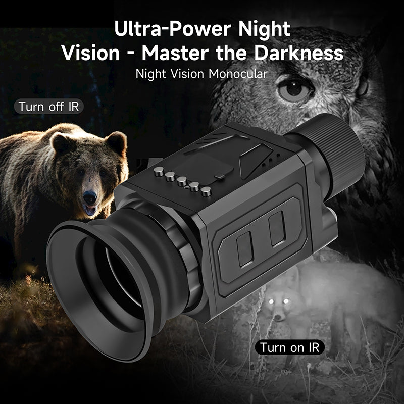 XILETU XVM-1 HD Night Vision Monocular, 7x Optical 4x Digital Zoom, 800M Range, Outdoor Telescope for Camping Wildlife Observation