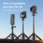XILETU XS-22 3-Section Extendable Selfie Stick Tripod Aluminum Alloy ABS For DJI Action 6 5 Pro 4 Pocket 4 3 GoPro Vlog Bracket