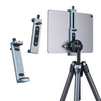 XILETU XJ-15 Universal Aluminum Alloy Tablet Phone Stand Holder Clip Tripod Adjustable Bracket For Mobile Phones Ipro Tablets 12.9in