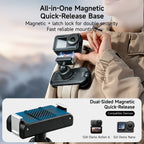 XILETU Magnetic Quick‑Release Backpack Clamp, 360° Ball‑Head Vlog Mount for Backpack Strap, DJI Action 6 & Nano