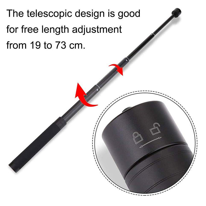 XILETU GP-73A 73cm Extendable Extension Rod 1/4" Screw Aluminum Selfie Stick Tripod for GoPro Insta360 DJI Zhiyun Feiyu Gimbal Camera
