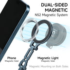 XILETU QPQ-T2 Camera Cage Phone Mount, Dual-Sided Magnetic Holder, Phone Extension Arm, 1/4"-20 Mount for Filmmaking