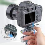 XILETU XQ-1S Quick Release Plate Clamp with Arca Swiss Quick Release Plate Quick Mounting Bracket for DSLR Camera Tripod Adapter