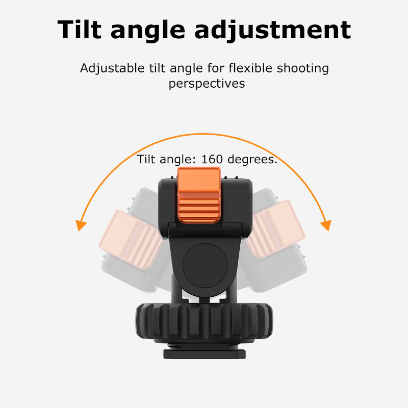 XILETU AC-36 Magnetic Quick Release Cold Shoe Base 1/4" Dual Claw Mount for DJI Action 5 Pro 4 3 Tripod Selfie Stick Vlog Accessory
