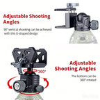 XILETU GD‑44 360° Ball Head Tripod Saddle Mount, 55lbs/25kg Precision Field Support for Outdoor Shooting & Hunting