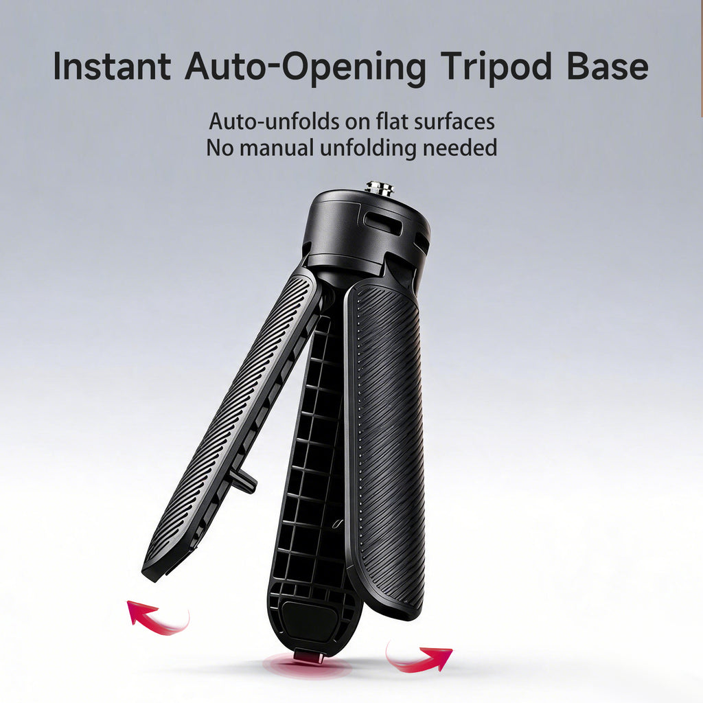 XILETU XS-25 Auto Open 2-in-1 Mini Tripod 1/4 Screw Stand for DJI Pocket 3 4 4Pro Insta360 Action Panoramic Vlog Camera